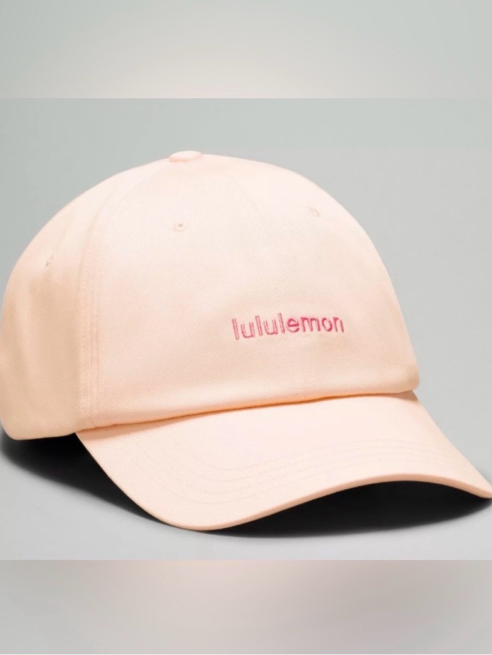 lululemon athletica Peach Pink Embroidered Logo Baseball Cap
